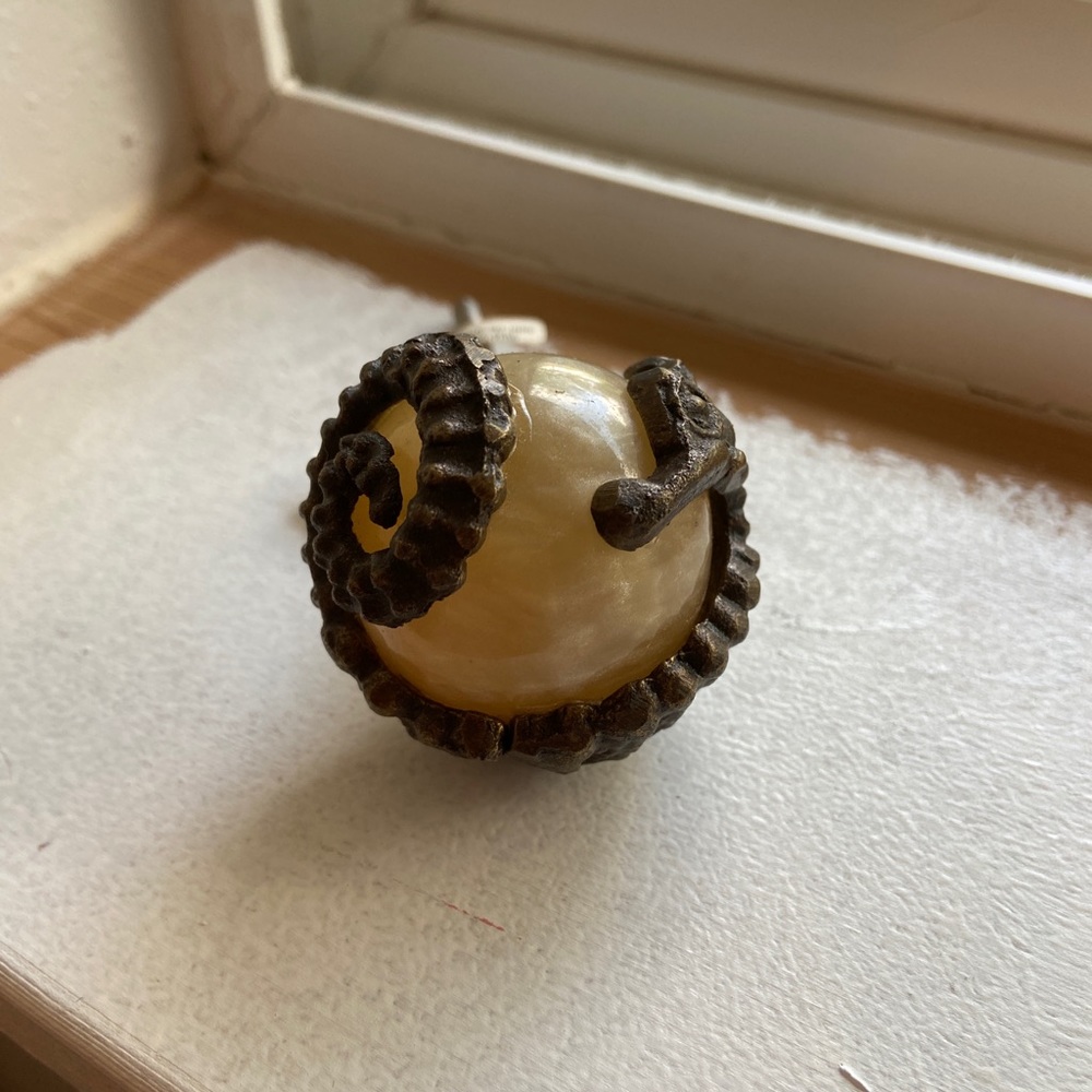 SOLD Anthropologie Seahorse Aquatic Wonders Knob by Alkemie Cast Iron and Resin